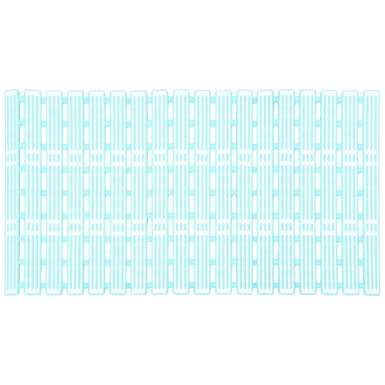 Floor Mat For Bathing Home Users Bathroom Use Simple Design White With Green Stripes 1Pcs