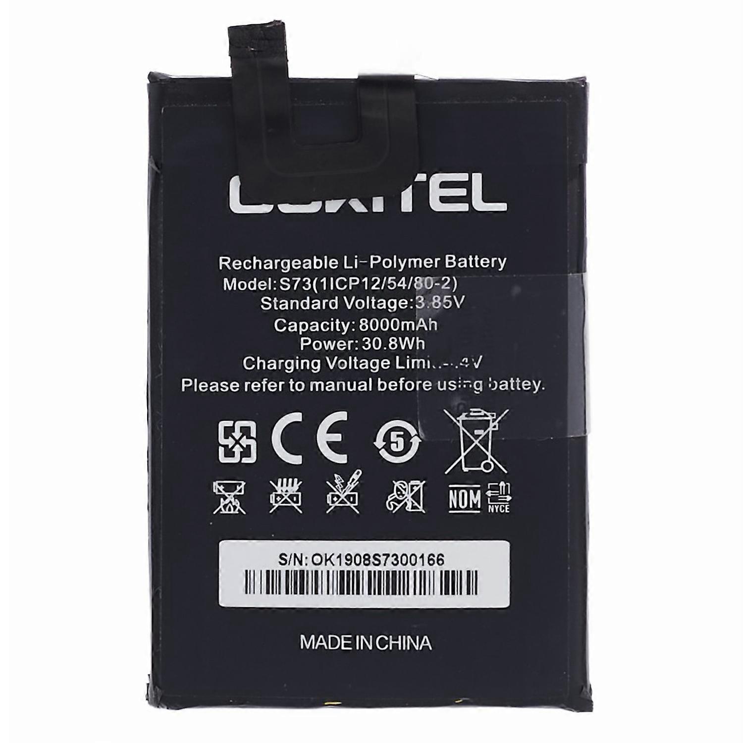 For Oukitel WP5 3.85V 8000mAh Rechargeable Li Polymer Battery Assembly Part (Encode: S73)