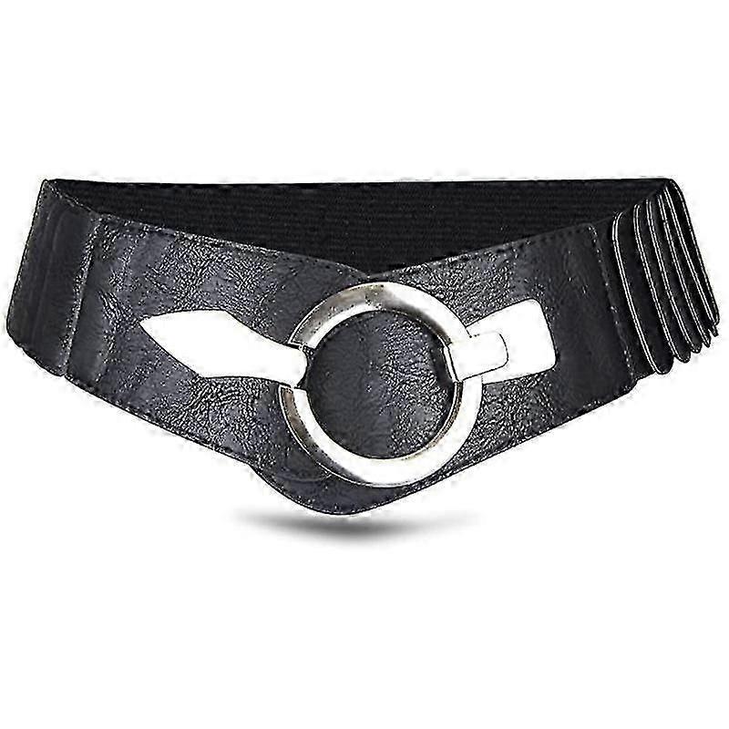Stylish Vintage Women's Elastic Waist Belt with Buckle