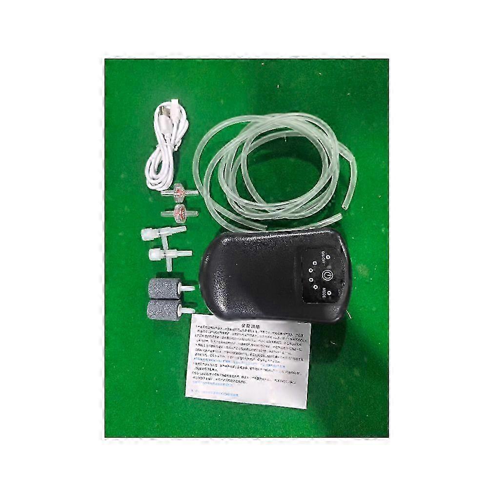 Portable Rechargeable Oxygen Pump for Fish Tank, 80GPH/120GPH, Adjustable Airflow, Silent Aerator