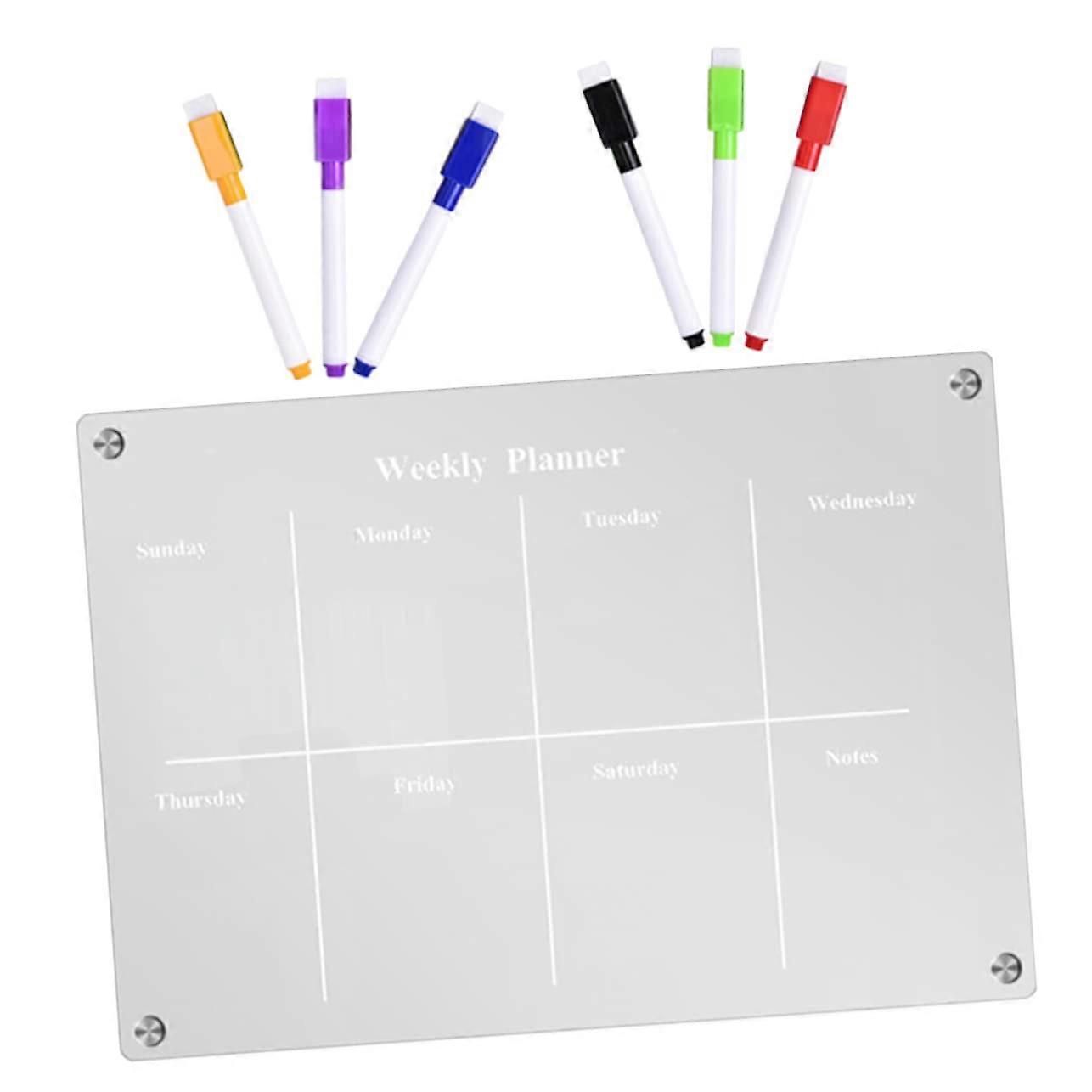 1piece Magnetic Whiteboard for Refrigerator, Dry Erase Board with Markers for Office and School