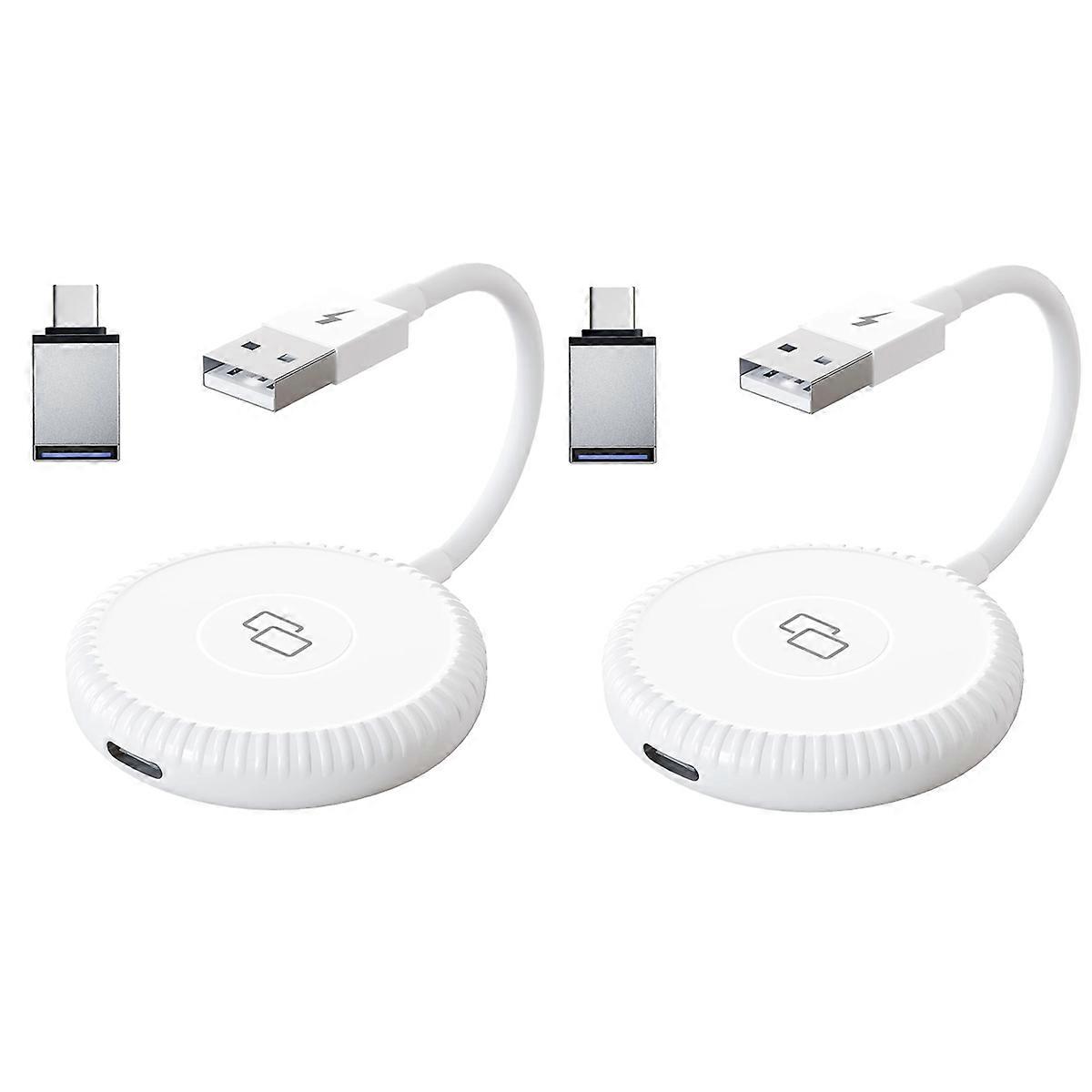 2PCS Wired CarPlay Mirror Adapter for CarPlay Mirror Dongle with PD for Converting Video to Car Dis
