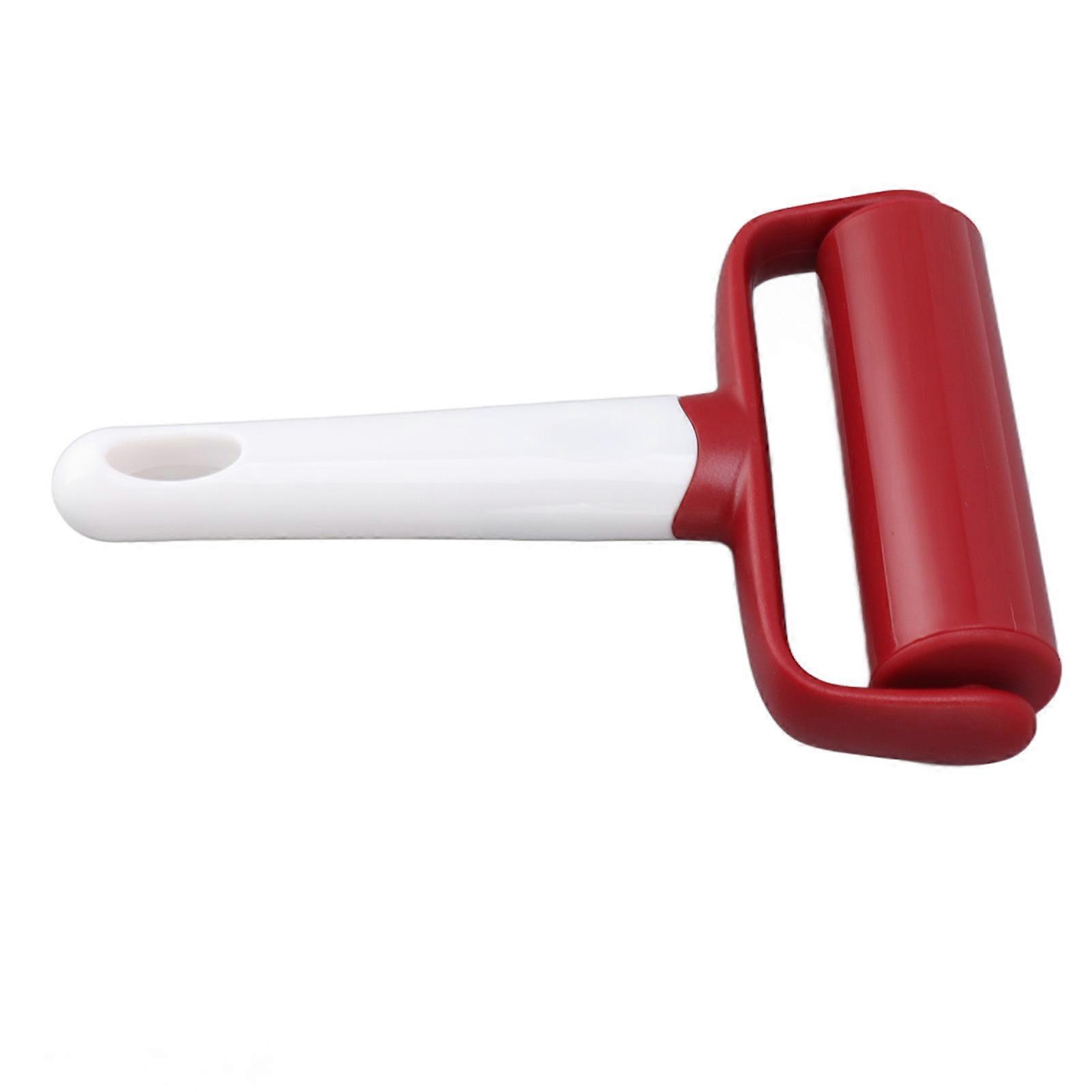 Small Rolling Pin Prevent Slip Hangable T Type Plastic Dough Roller with Handle for Pizza Pie Crust 