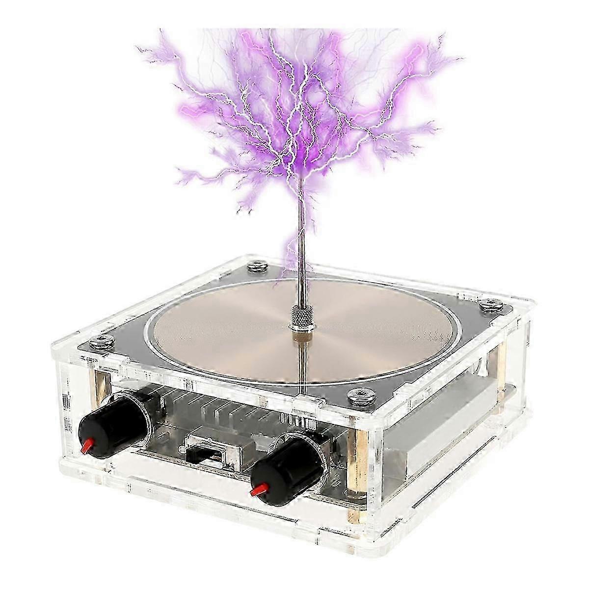 Bluetooth Music Tesla Coil, Artificial Lightning Arc Tesla Coil Arc Plasma, Touchable Spark Generator, EU Plug