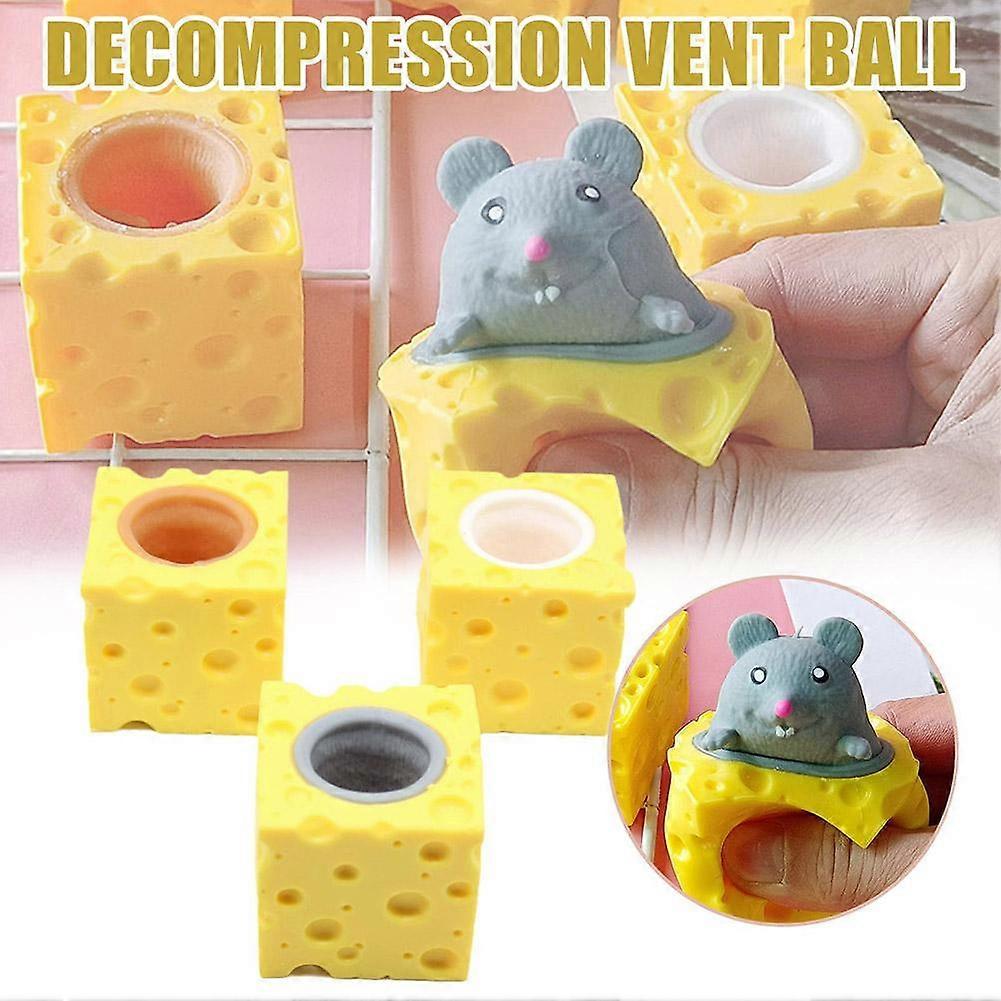 Small cheese brown (B) $ Creative decompression cheese mouse squeeze cup squeeze squeeze squirrel cup decompression venting toy
