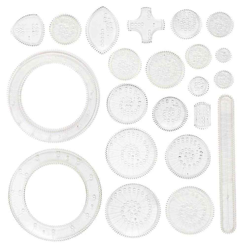 Transparent Ruler Set Drawing Kit For Painting Enthusiasts 22Pcs Cultivate Imagination And Creativity