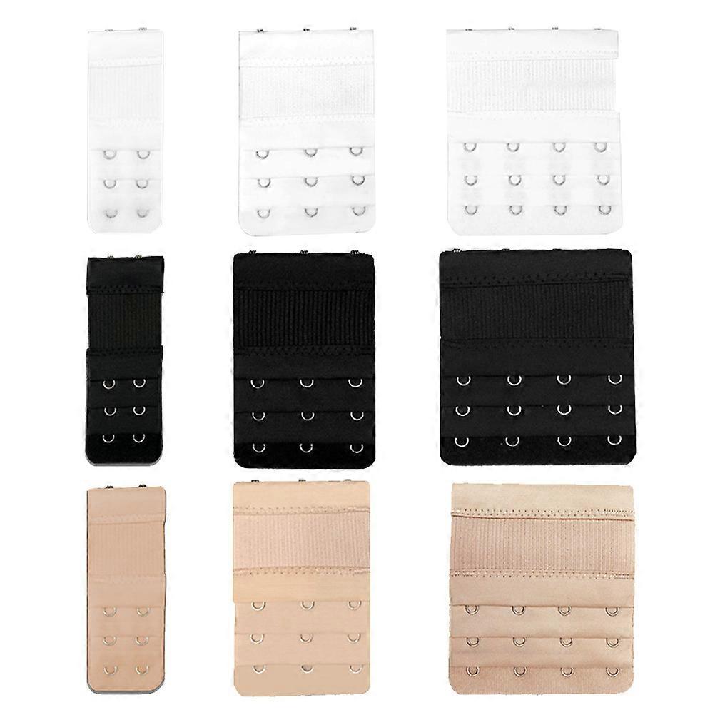 Buckle Extender Lingerie Extension Strap Adjustable Size Comfort Enhancement Elastic Extension 9Pcs