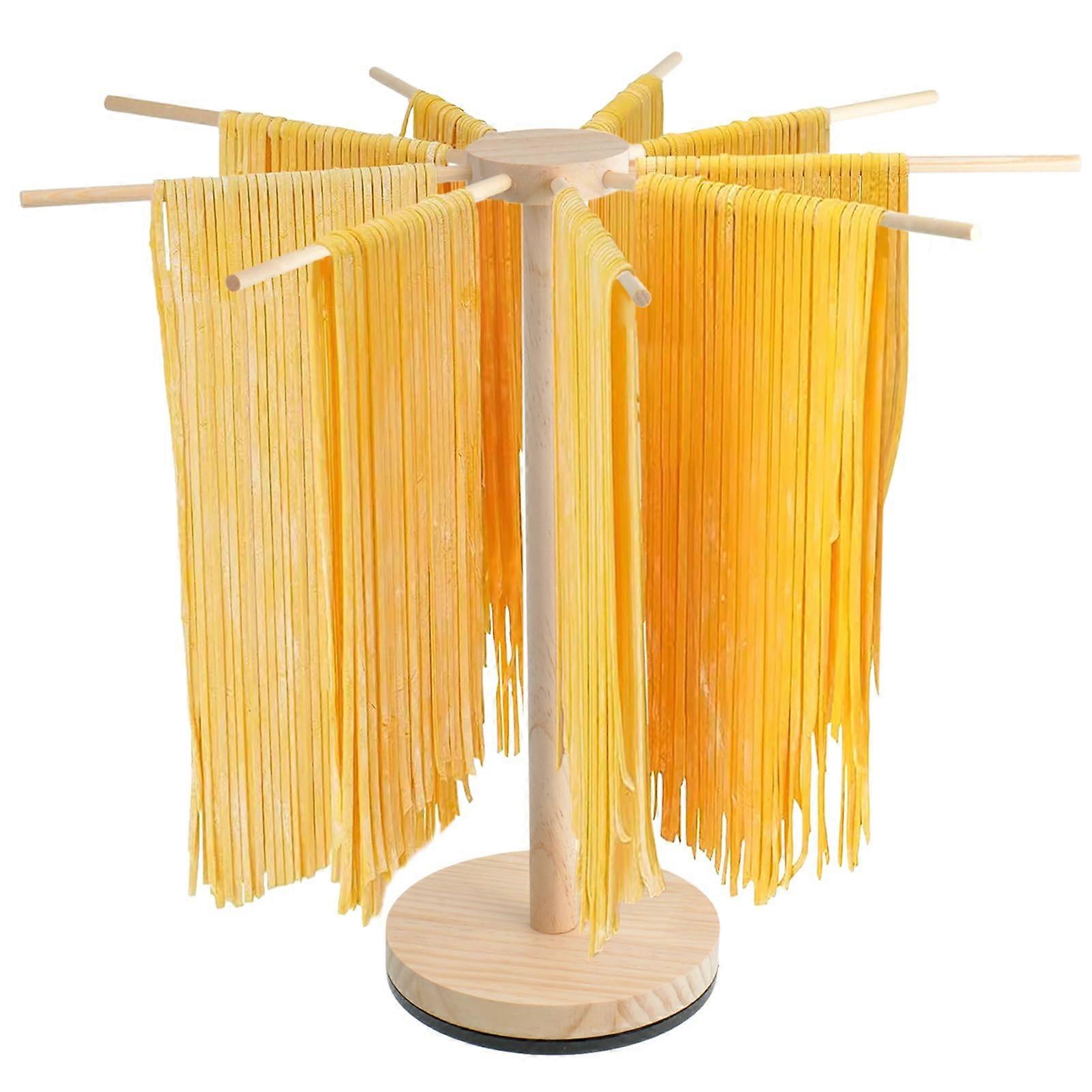 Pasta Dryer Stand With 9 Removable Arms, Rotating Base, Foldable, Pasta Drying Rack