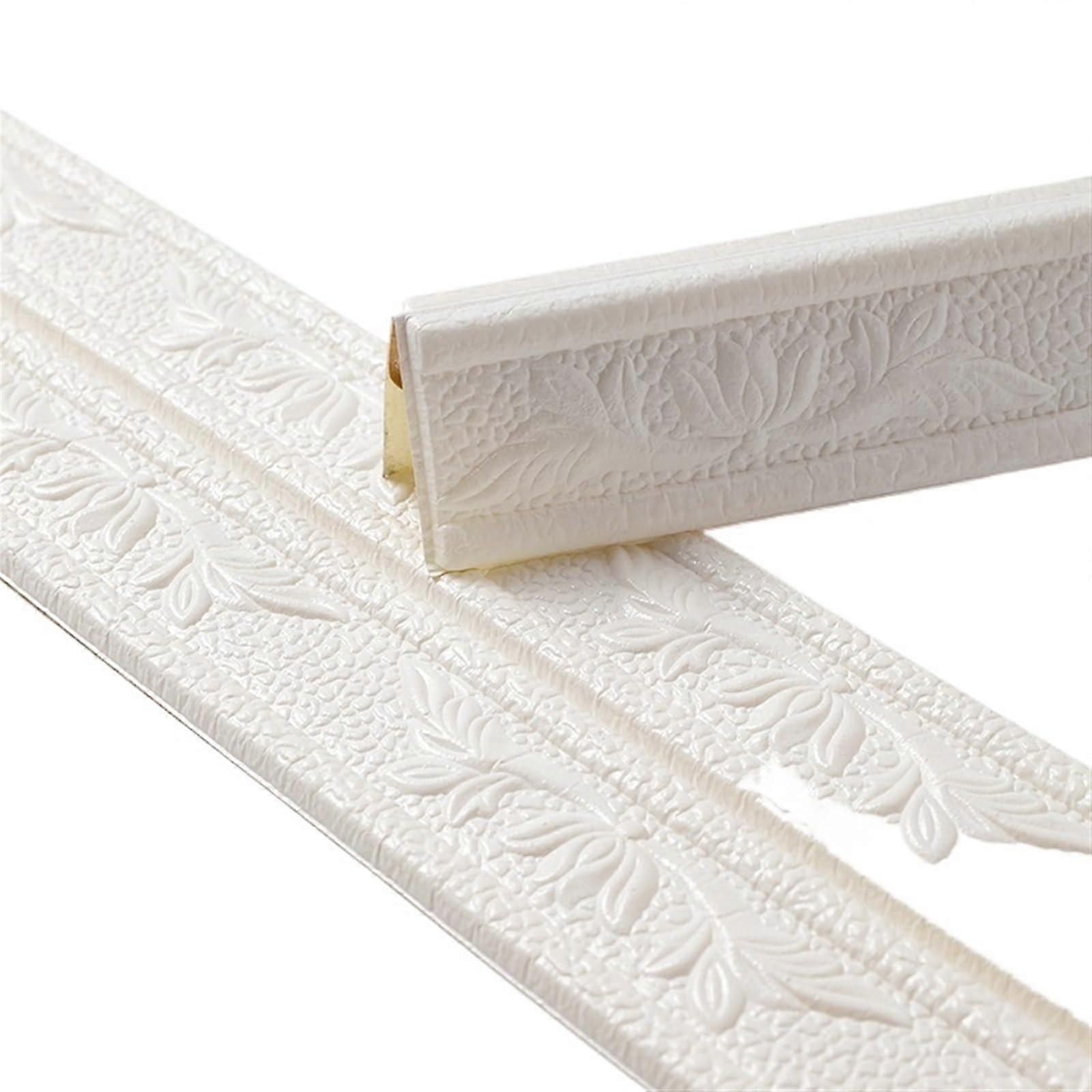 Selfadhesive foam baseboard strip, White, 0.77m x 8cm x 5.5mm