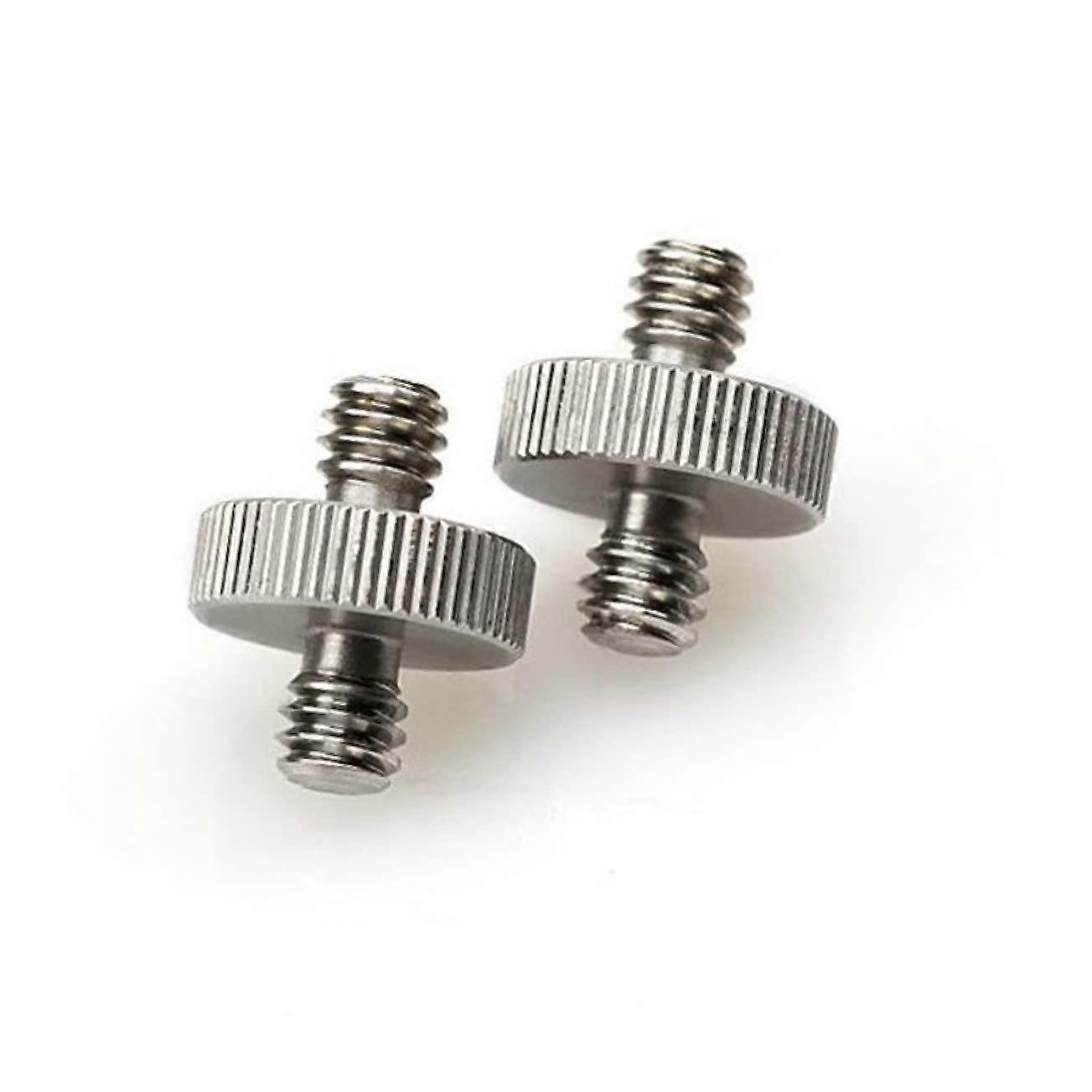 Thread Adapter 2 Pack Chrome Plated Convertible Screw For Tripod Flash Mount Accessory Device Connections