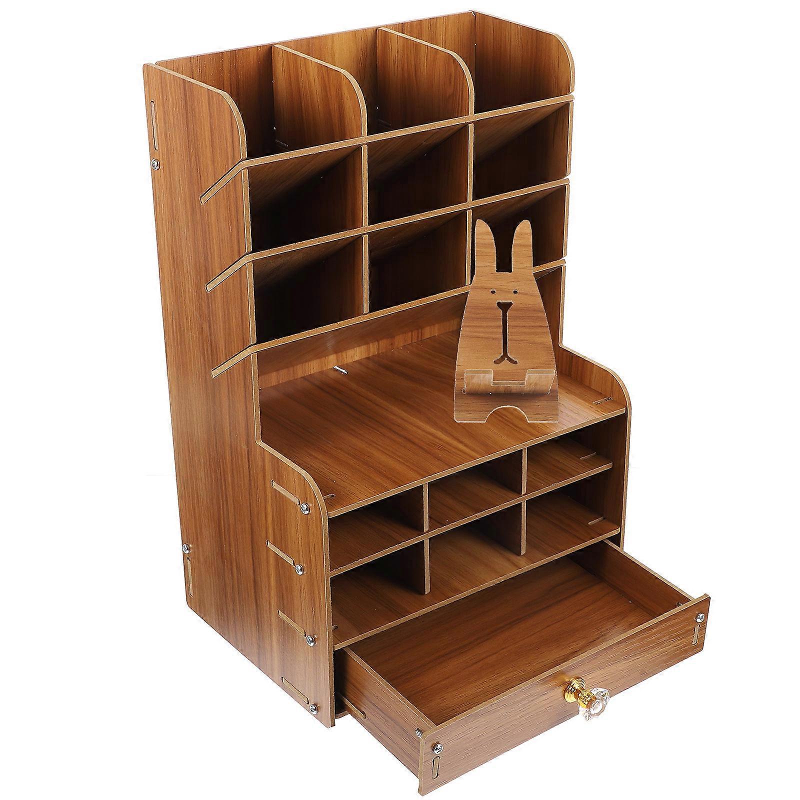 Here's a well structured product description for a **Wooden Desk Organizer** based on the details you provided:
### **Wooden Desk Organizer –