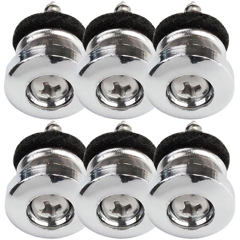 Strap Locks Guitar Anti-Slip Iron Felt Concave Classical Musicians 6Pcs