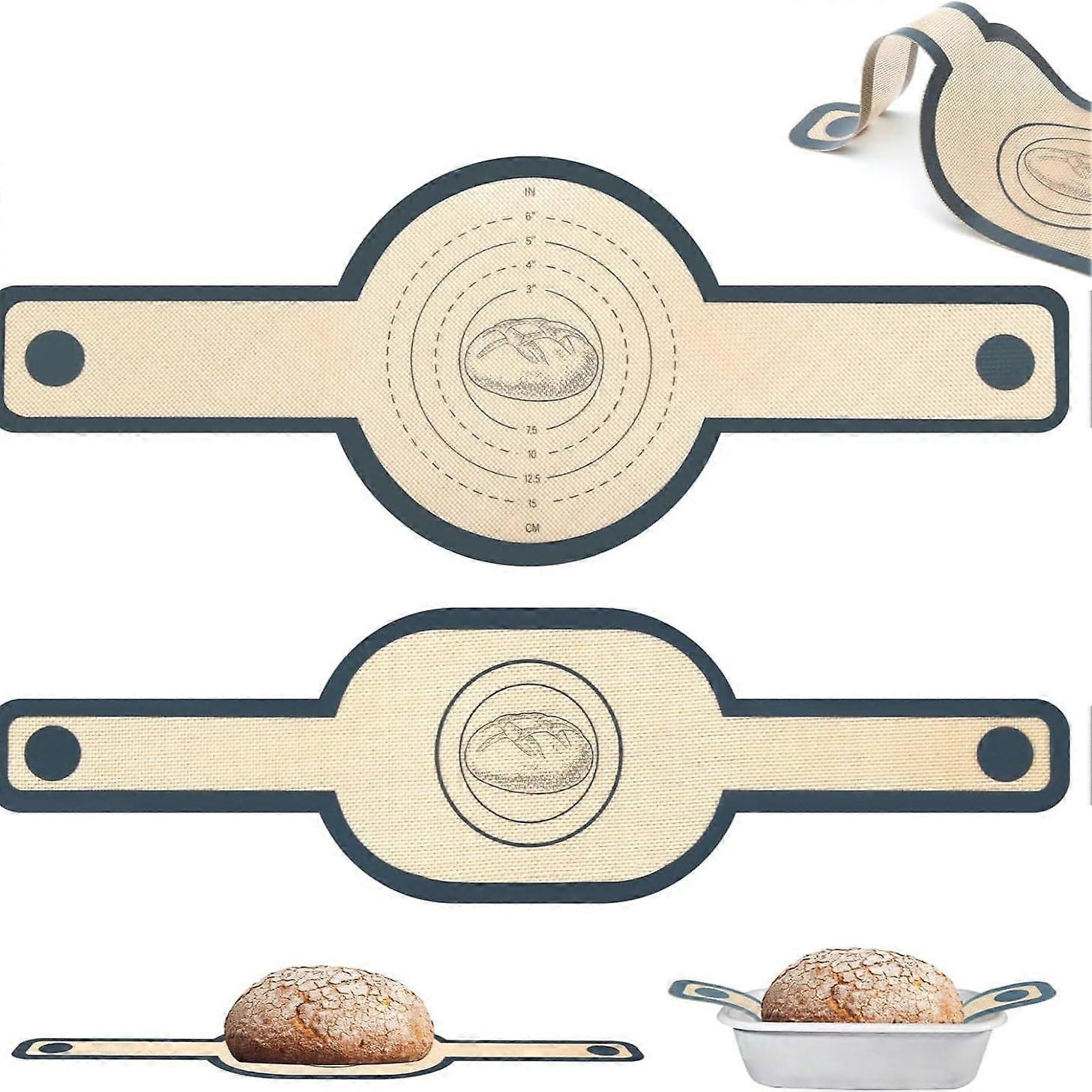 Pack of 2 Silicone Baking Mats, NonStick for Bread, Pastry, Baguette, Reusable