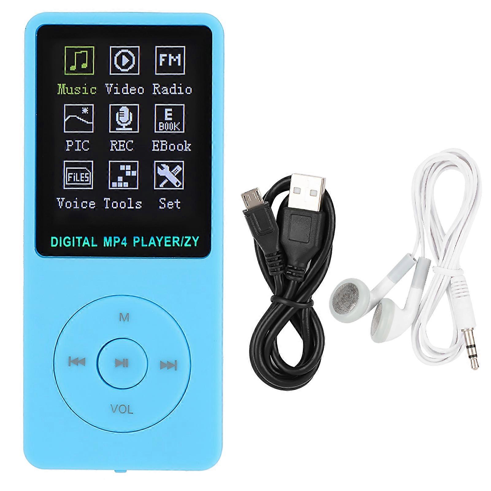 ZY-418 المحمولة فائقة النحافة 1.8 بوصة شاشة ملونة رياضية MP3 مشغل موسيقى مصغرة التوصيل بطاقة فيديو MP4