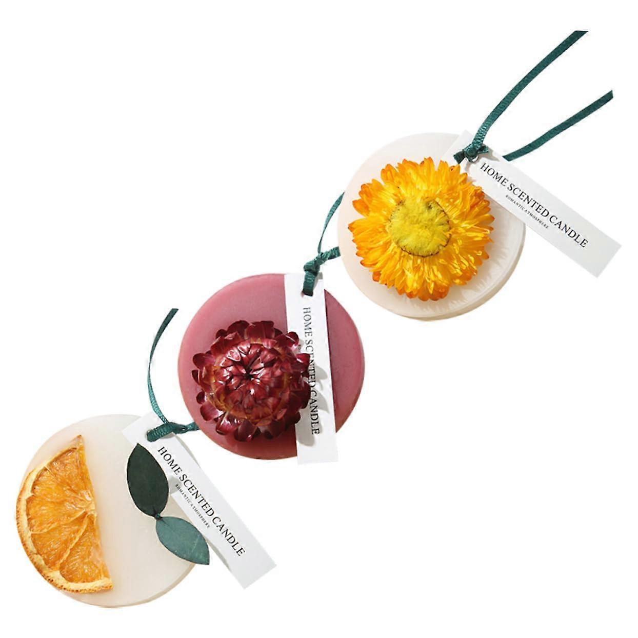 3 pieces of fragrant wax tablets for room, decoration, random designs and scents