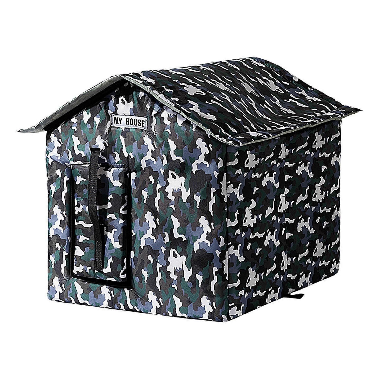 Warm Dog Cave, Weatherproof SemiEnclosed Design Thick Insulated Cushion