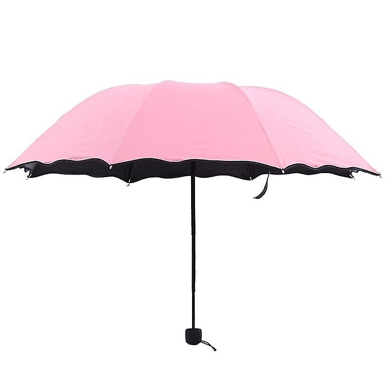 One Pack Uv Folding Umbrella (pink)