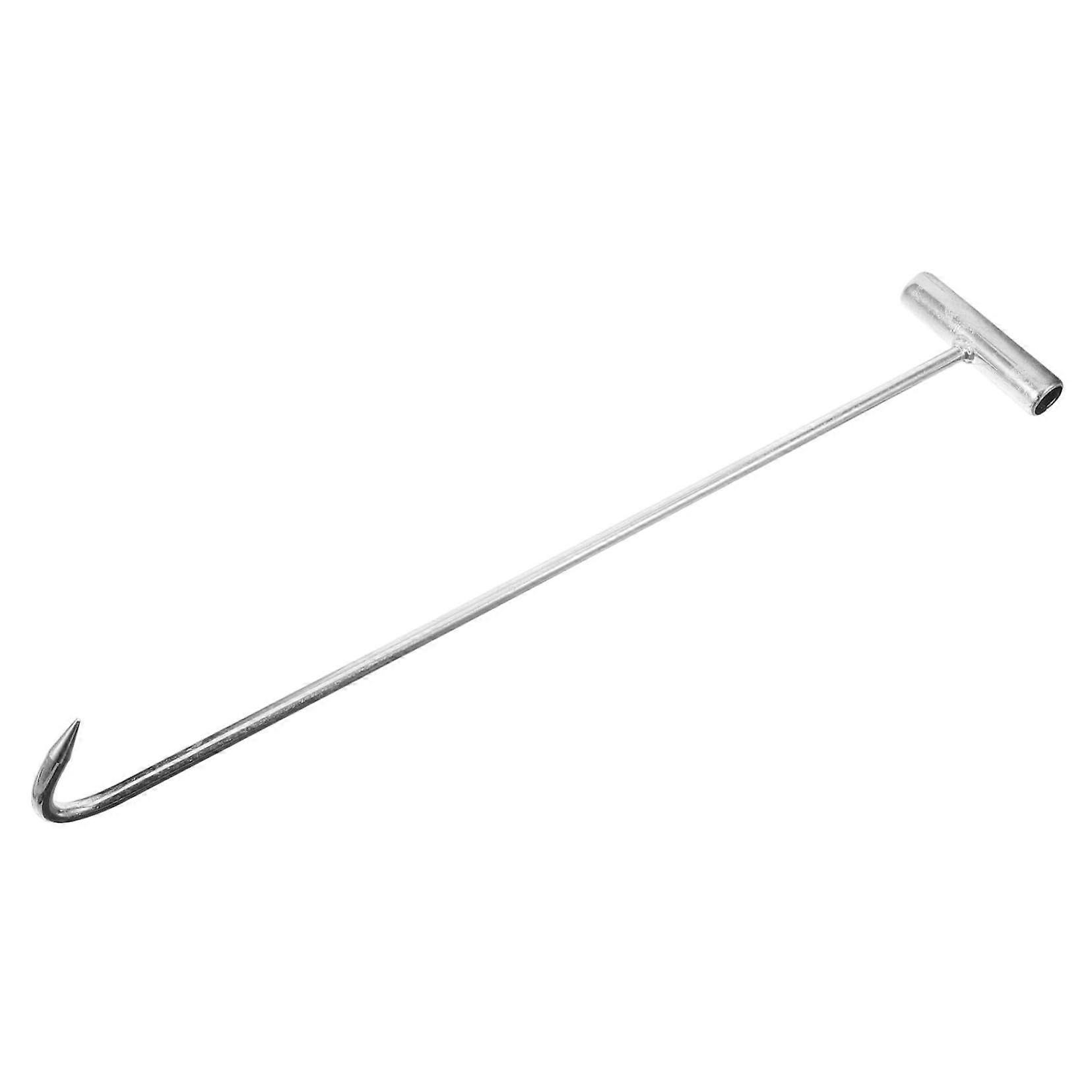 Tshaped manhole hook, durable lifting tool made of galvanized steel for roller shutters, versatile applications