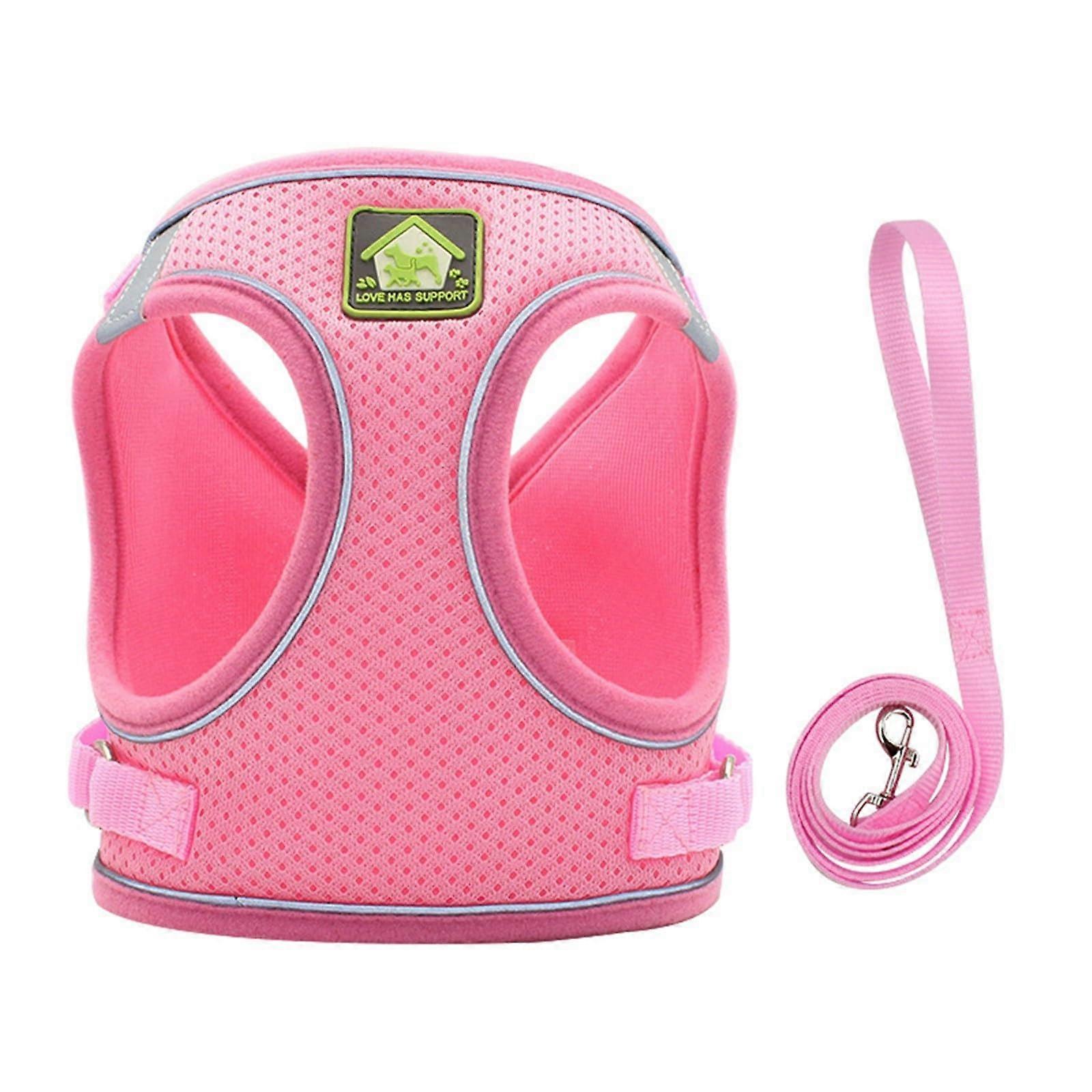 Reflective Breathable Dog Harness And Leash Set For Puppies, Outdoor Play Traction, Size L-A, Model Ffg933
