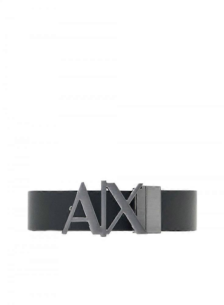 Men's Armani Exchange Plate Belt Reversible Black/brown