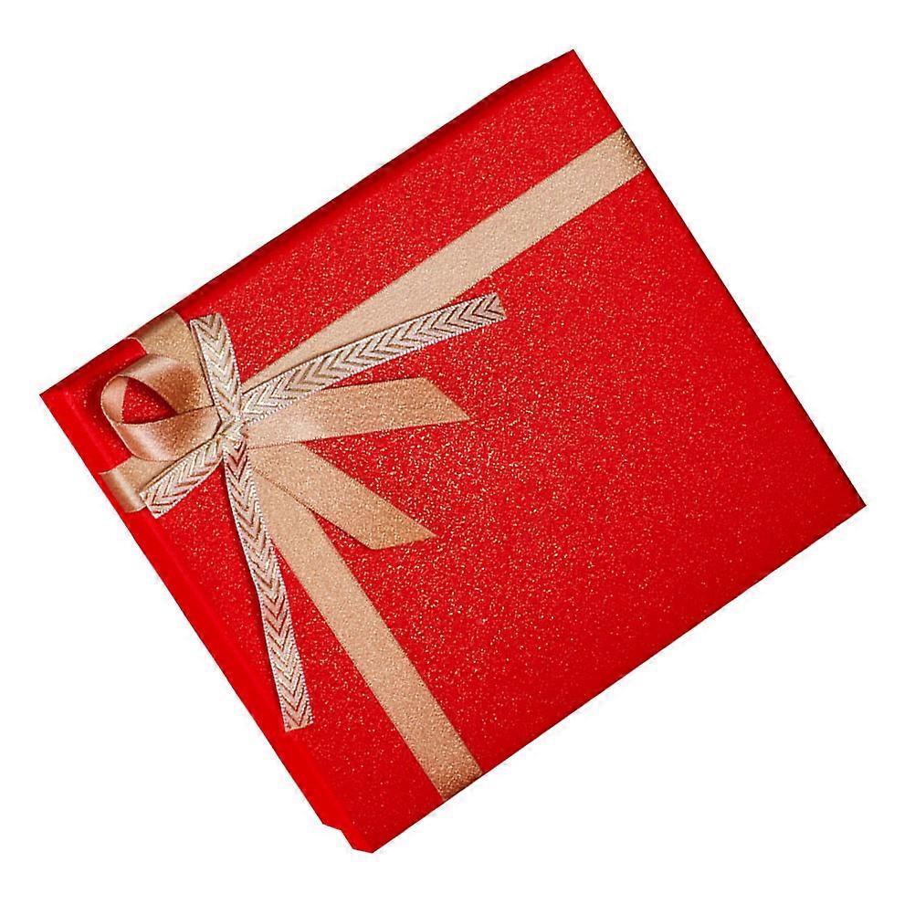 present Wrapping Box Red Wedding Candy Box Container New Year Celebration Durable 1Set