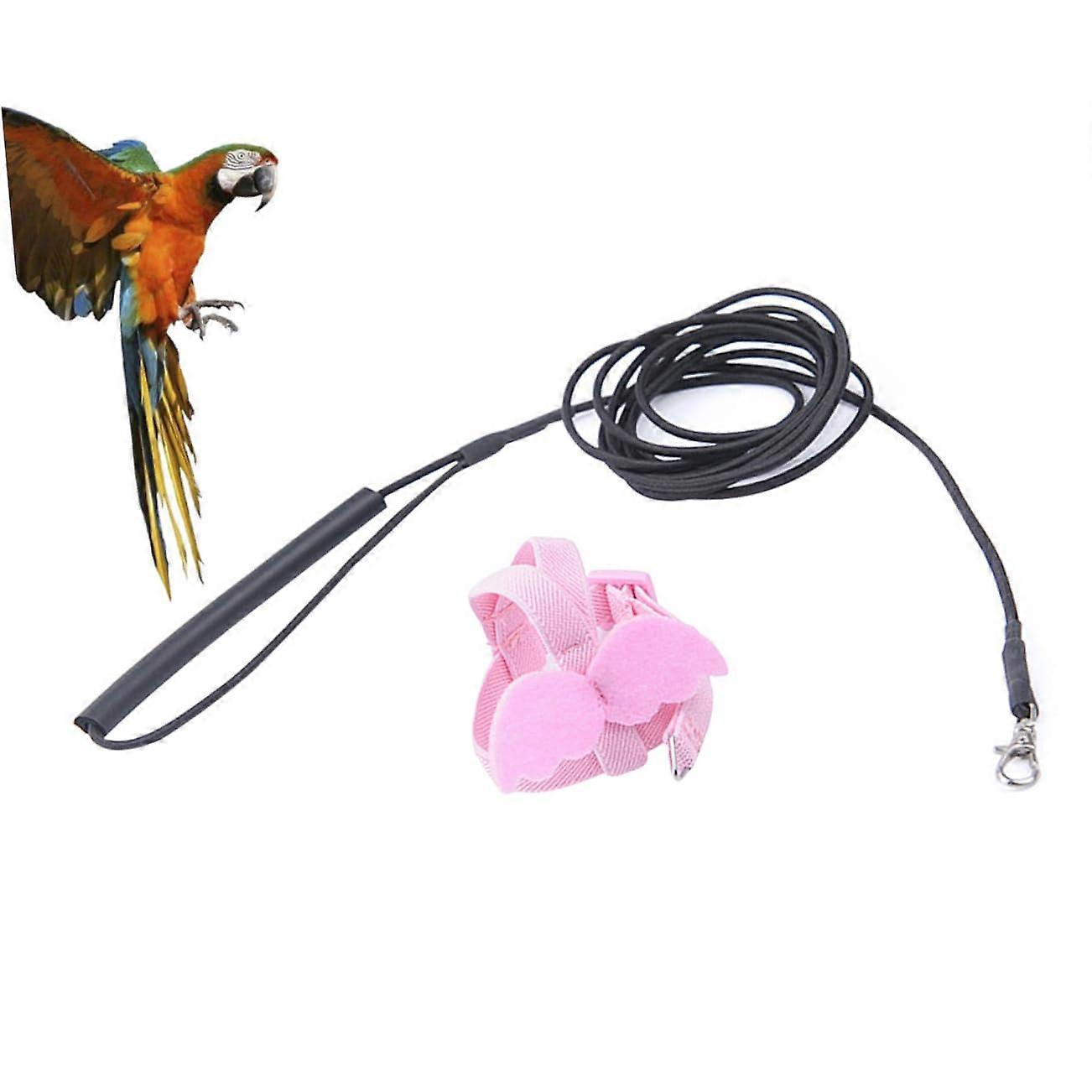 Parrot Harness with Elastic Cord, Lightweight Bird Leash for Cockatiels and Other Small Pets, Adjustable Size, Durable Material