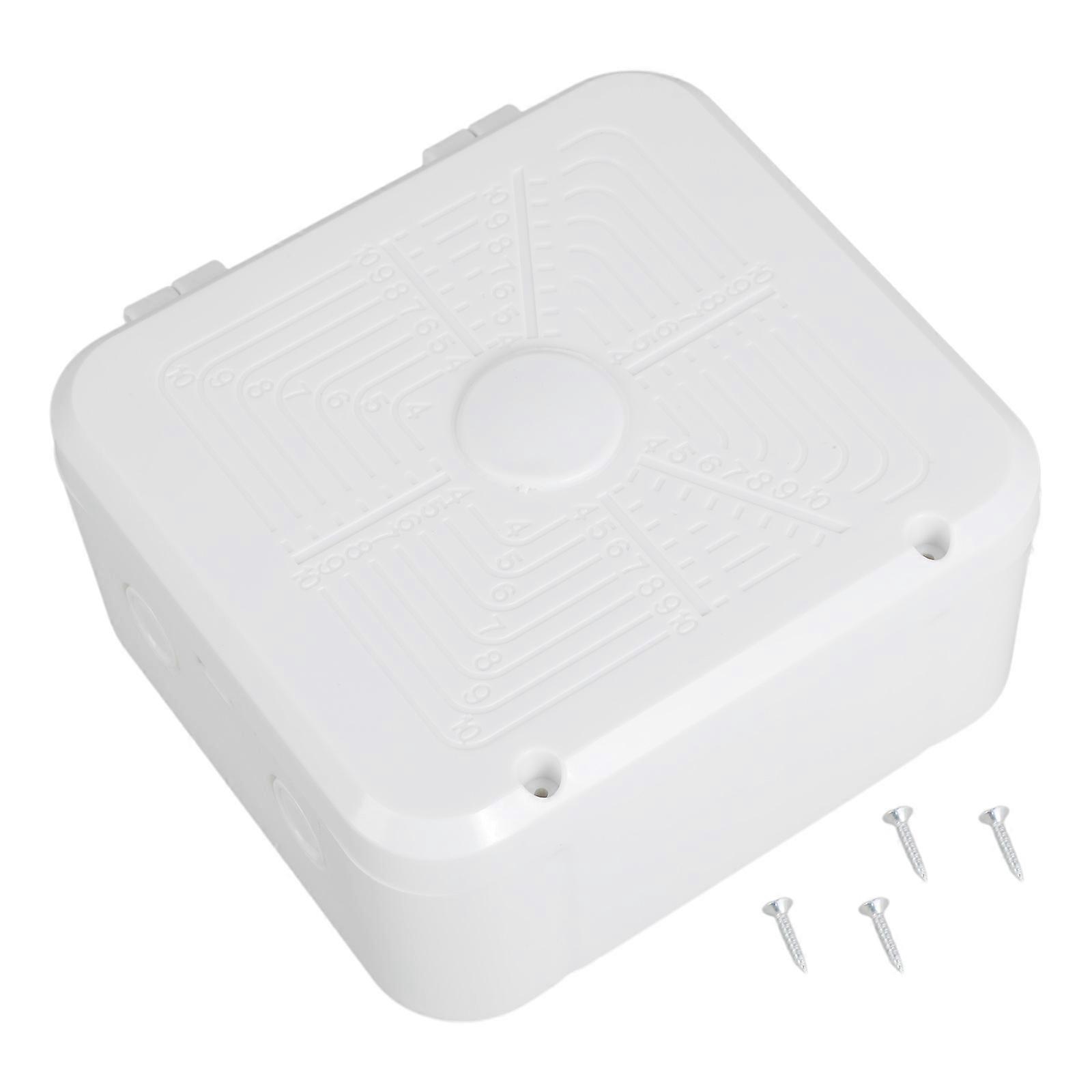 Multipurpose Junction Box Plastic Enclosure Case for Camera Bracket Hiding Excess Solar Panel Cord Ceiling Wall Mounting