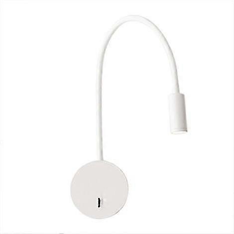 Warm White Wall-Mounted Reading Lamp, Swan Neck Bedside Lamp with Switch for Reading in Bed
