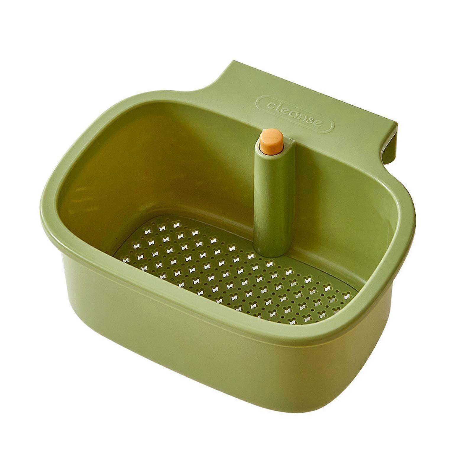 Drain sieve for the kitchen sink, filter net for food scraps, kitchen accessories, garbage, hanging sink sieve basket, green