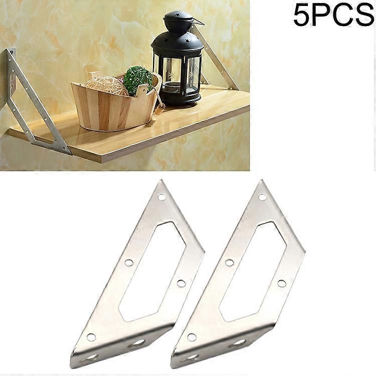 5 PCS Stainless Steel Multifunctional Angle Code 90 Degree Fixed Angle Iron, Specification: M