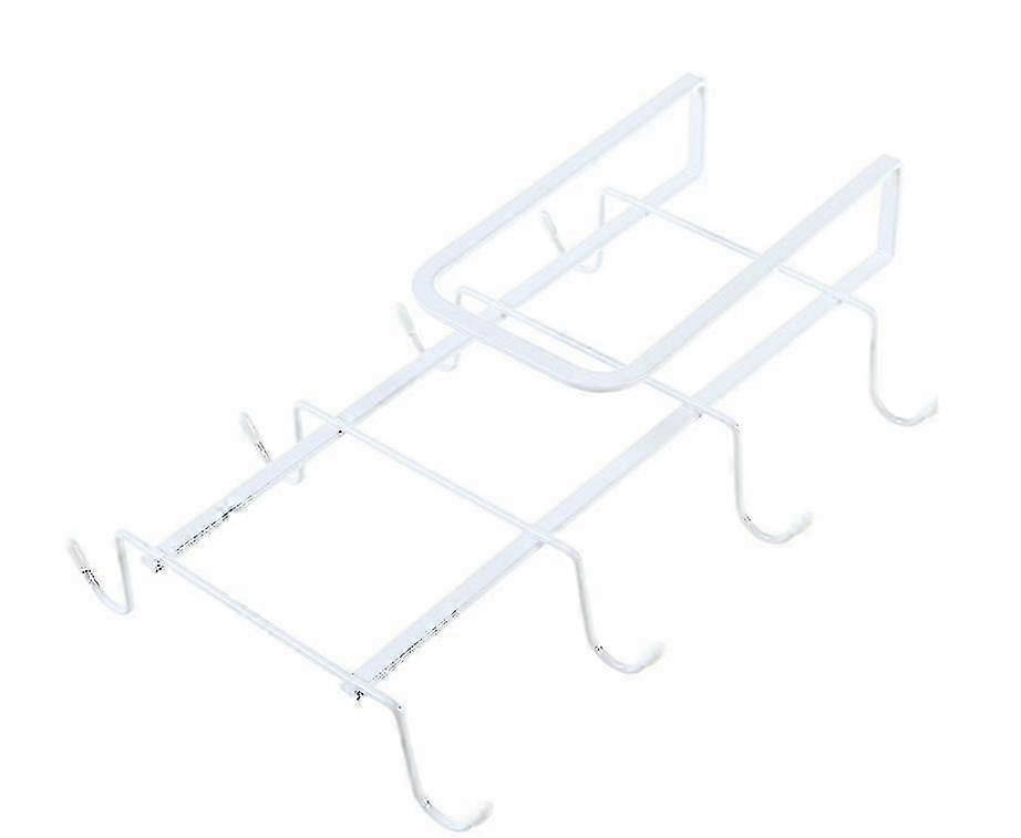 White Hanging Mug Holder Kitchen Shelf Rack