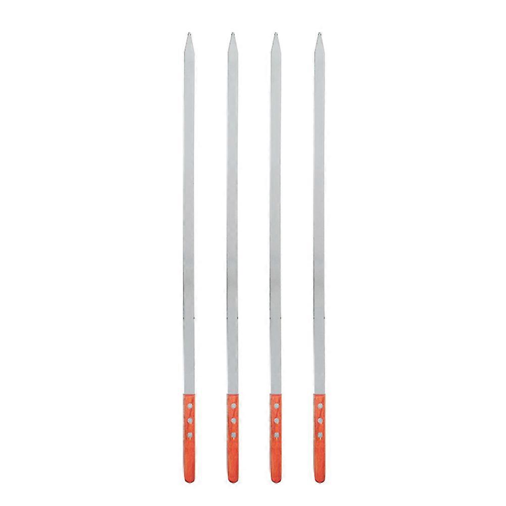 4pcs Stainless Steel Skewers for Camping BBQ Multipurpose Sticks