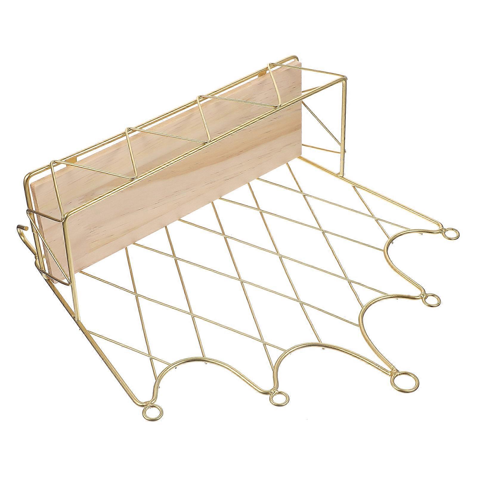 Sleek Wall Shelves, Combined Storage and Hooks for Efficient Space Management