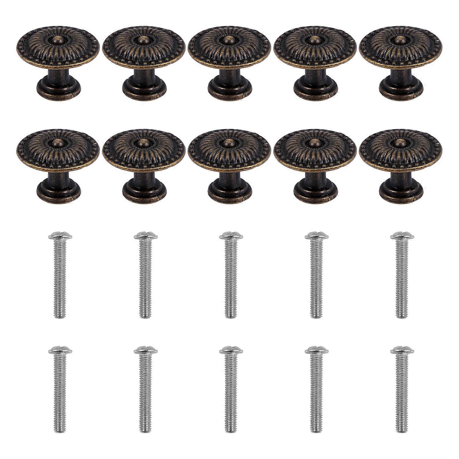 Retro Style Cupboard Handle Knob, Antique Drawer Pull with Screws, Durable Alloy Design for Vintage Home Furniture and Jewelry Box