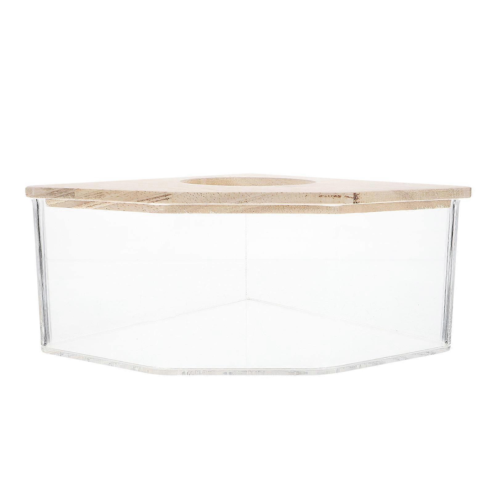 Transparent Hamster Sand Bath Box for Chinchillas & Small Pets – Easy Clean, Smooth Edges, Fun Bathing Experience