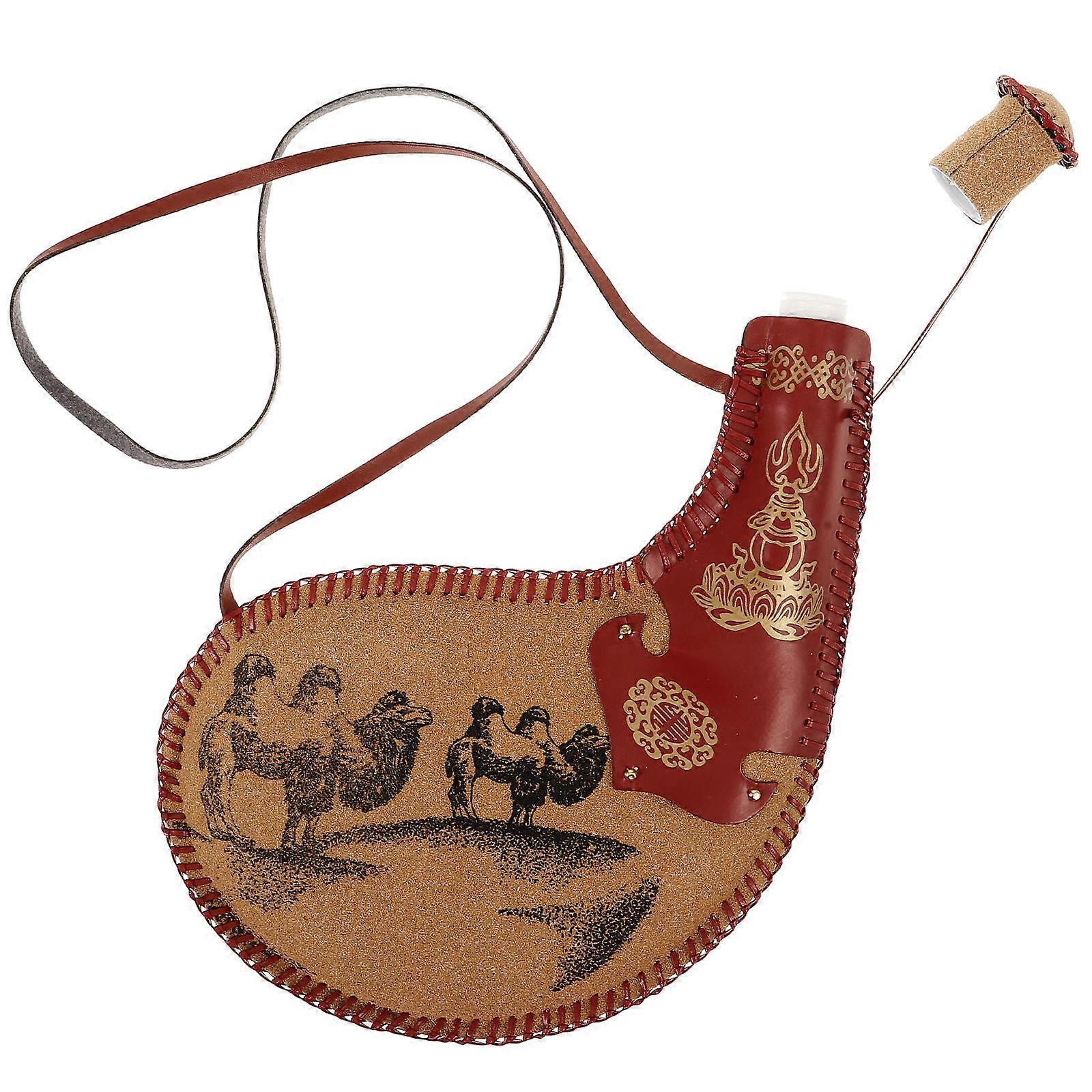 Water Bag Leather Pouch Container For Outdoor Enthusiasts 31.00X20.50X2.50CM Storage Prevent Liquor Leaking 1Pcs