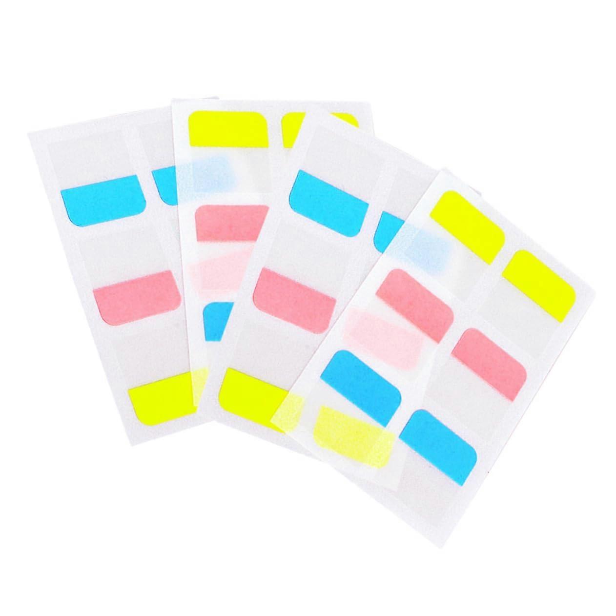 Colourful Index Stickers Pack of 4 Self-Adhesive Removable Notepads for Easy Writing - Durable and Versatile Design