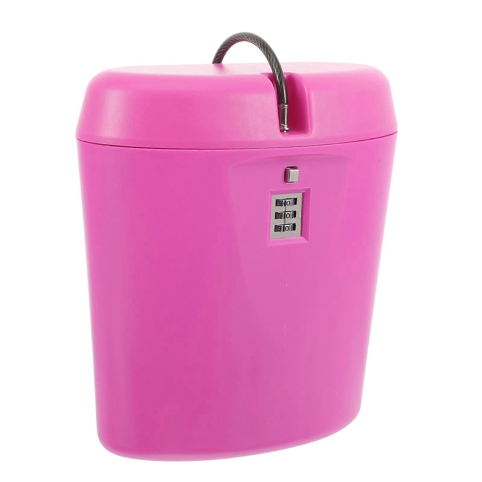 Plastic Portable Container With Handle Important Item Storage Lockable Box For Renters 7.86X6.01X3.03IN 1Pcs