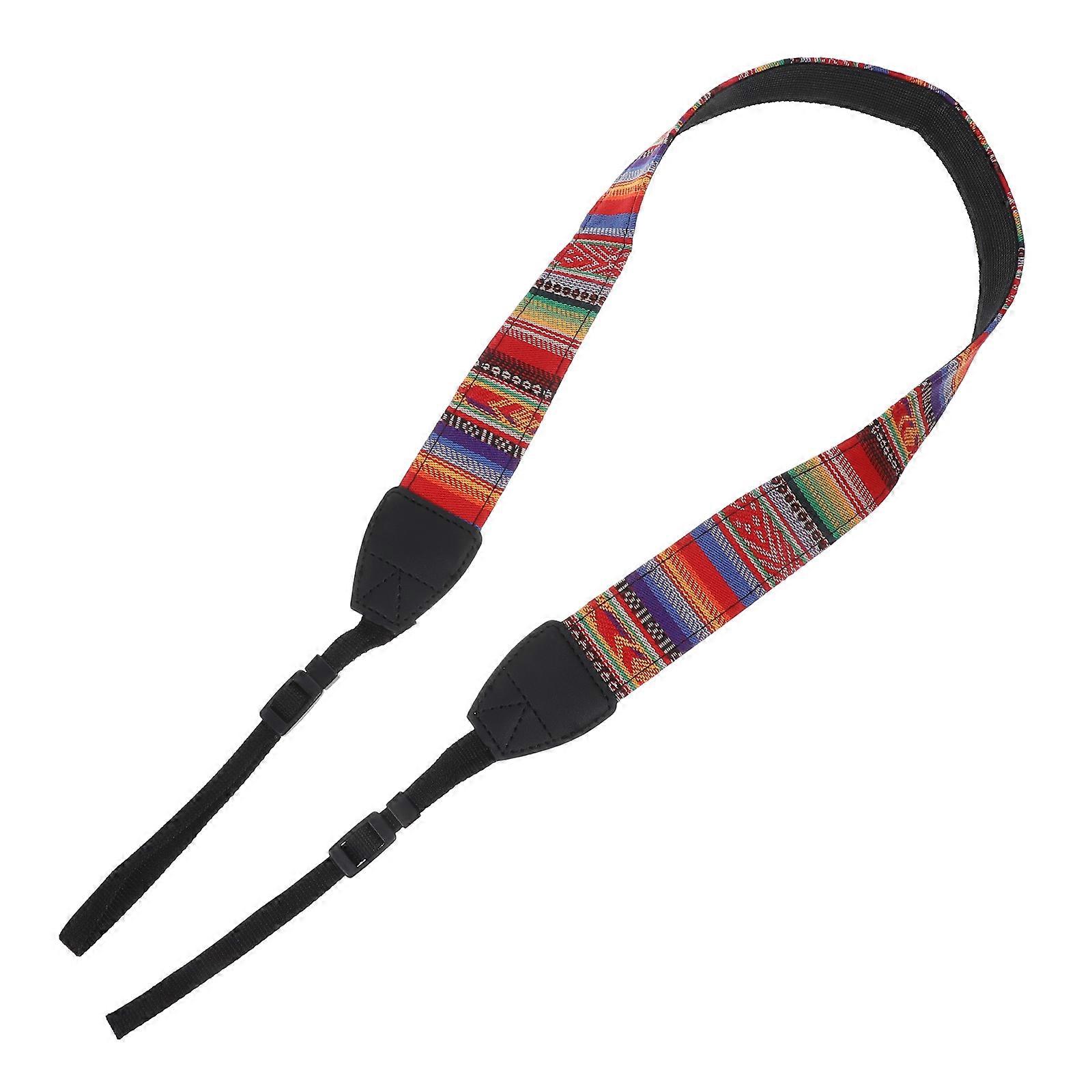 Adjustable Camera Strap Shoulder Camera Strap For Camera Travel Weight Distribution Bohemian Style Cotton 1Pcs