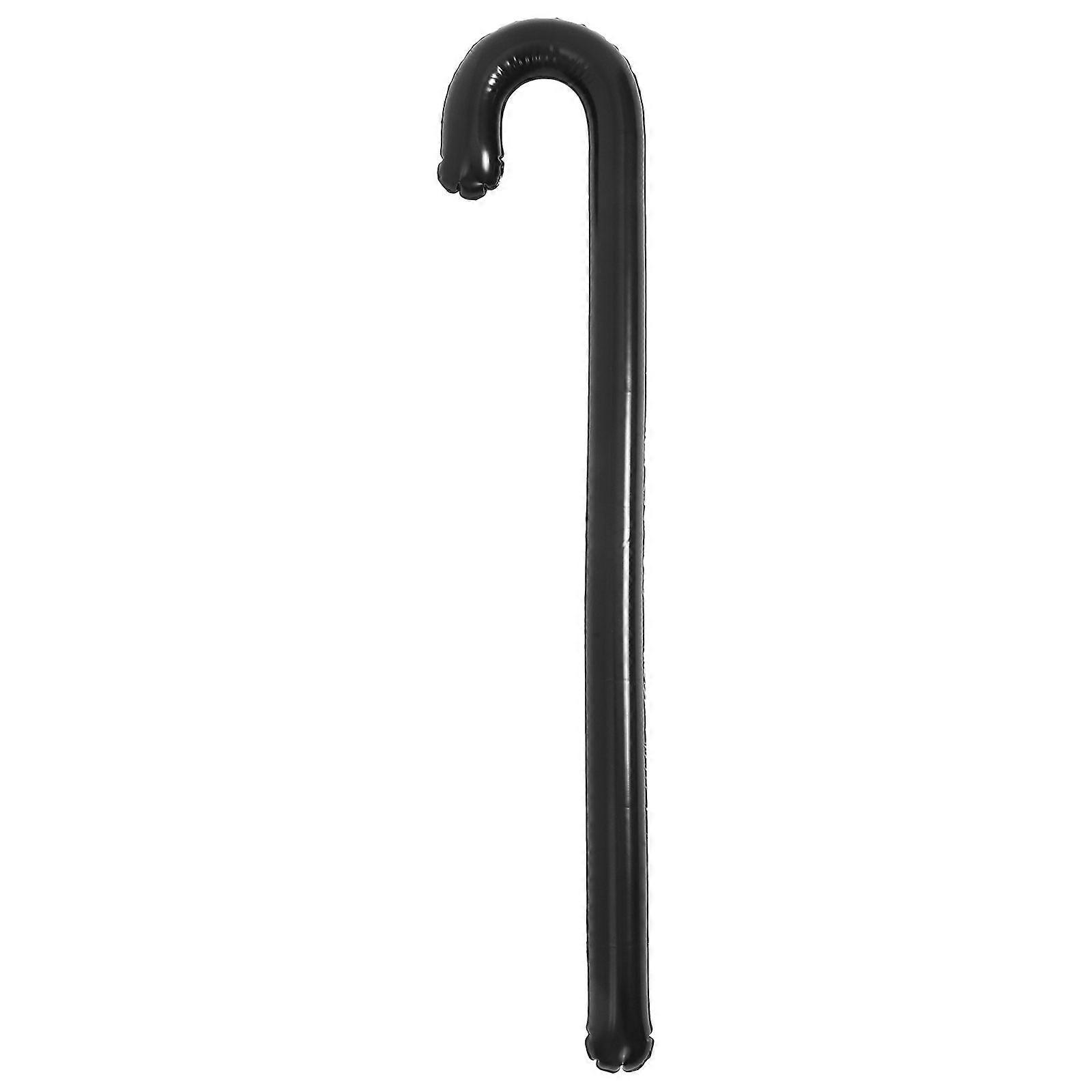 Inflatable Crutch Toy for Decoration Black PVC Lightweight Compact and Durable 18.5 Inches
