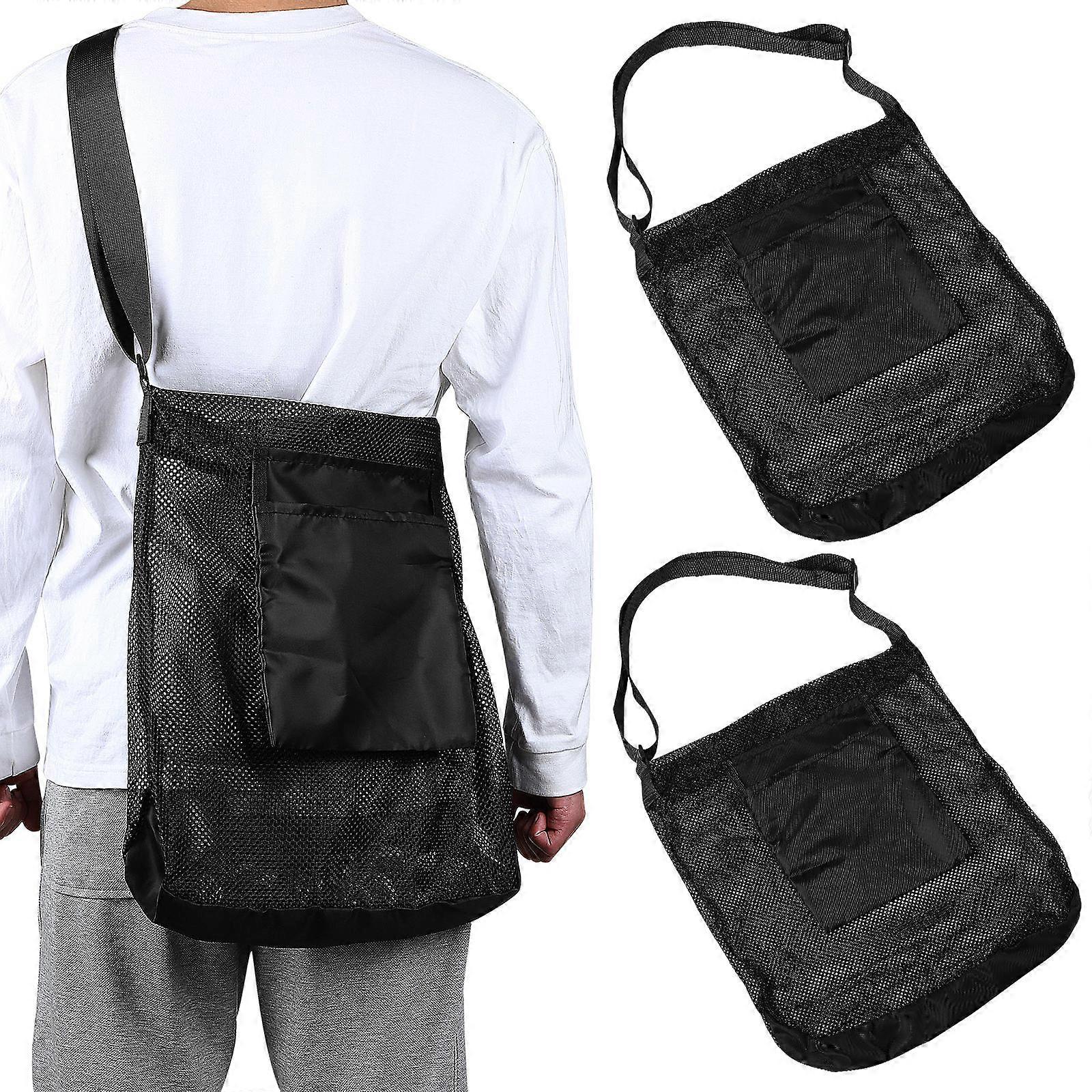 2 Pcs Breathable Mesh Mushroom Foraging Bags with Adjustable Strap, Collapsible Outdoor Storage Tote for Picking, Sturdy Base Harvest Protection,