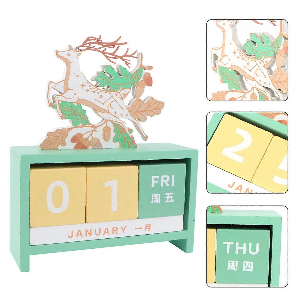 Desktop Calendars Perpetual Calendar Office Use 13.4X10.6X3.7CM Organizing 1 Set