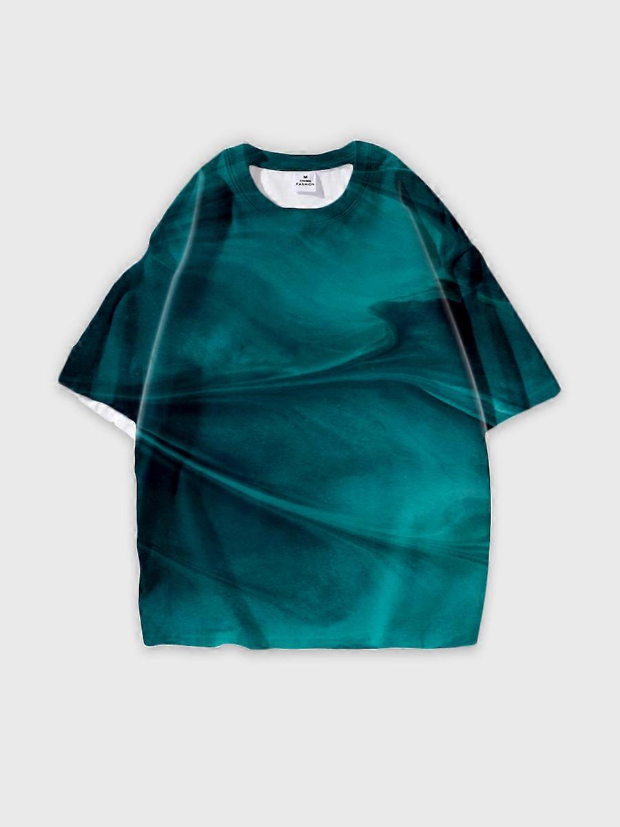 T-shirt round neck Pattern loose short sleeve O367