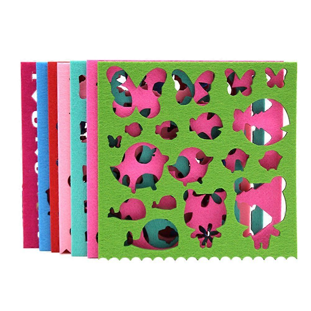 7pcs Wool Felt Shape Needle Felt DIY Craft Stencil Applique Craft Design