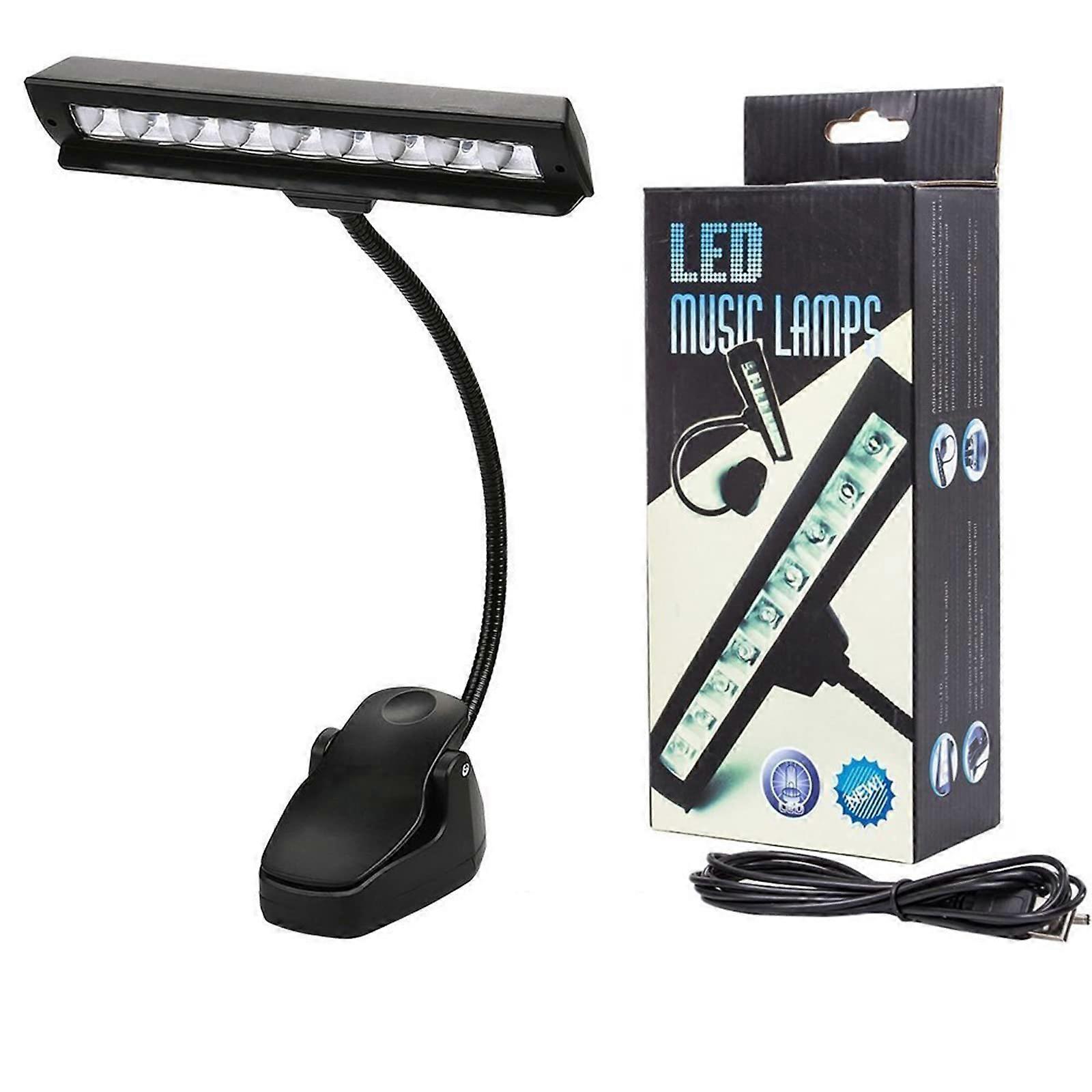 Reading Lamp Book Clamp 9 LED Light 2 Brightness Levels for Bed Table