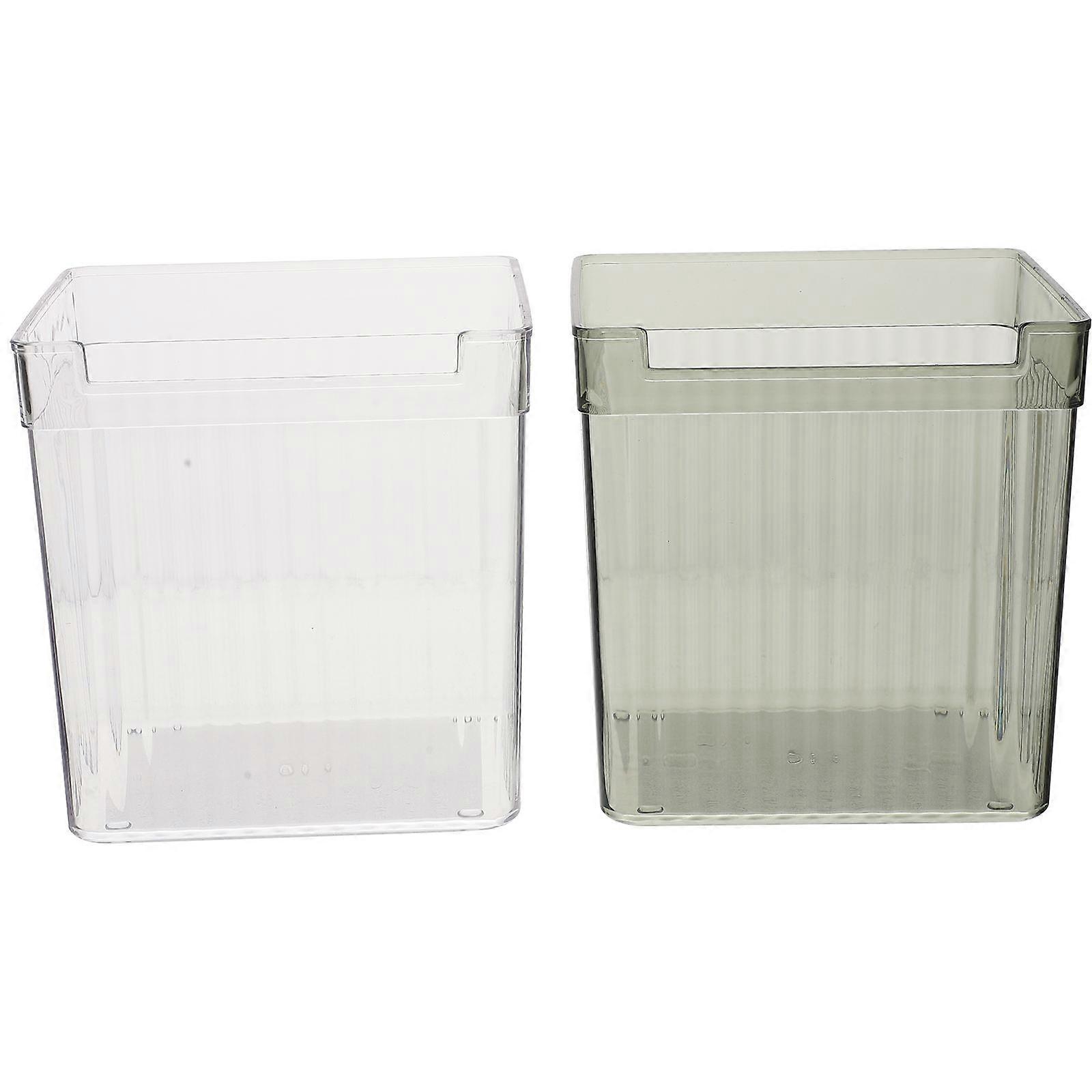 Fridge Organizer Bin Food Classification Container Green Home Use Kitchen Organization 4.7×3.9×4.9in 2Pcs
