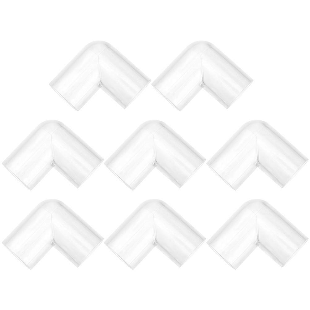 Transparent Acrylic 90 Degree Water Hose Elbow Connector for Fish Tank with Smooth Inner Surface 8pcs