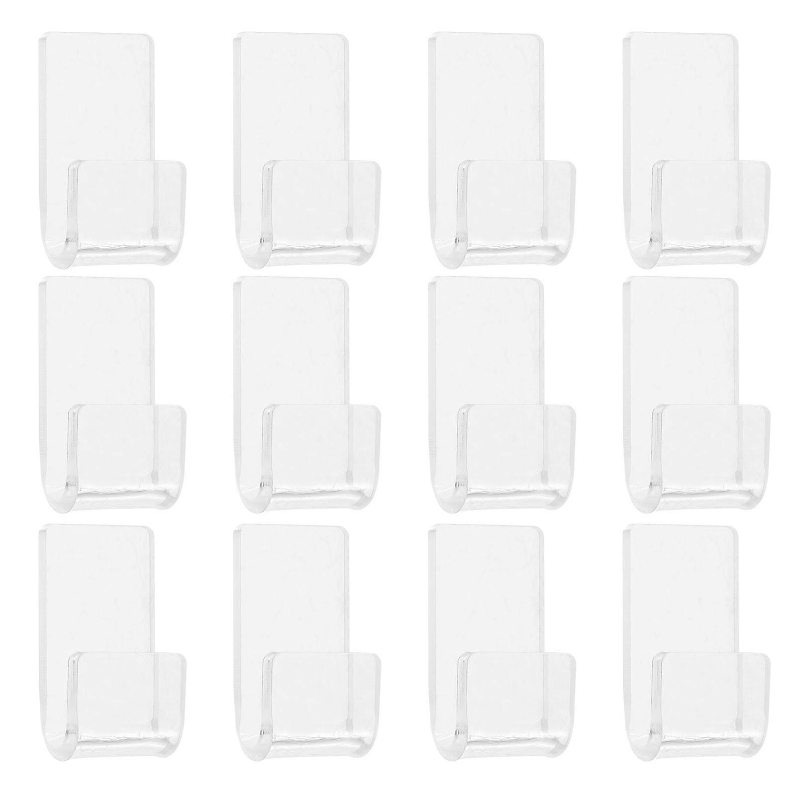 Acrylic Vinyl Record Holder for Wall Mount Display Rack Transparent Record Storage Organizer 12pcs