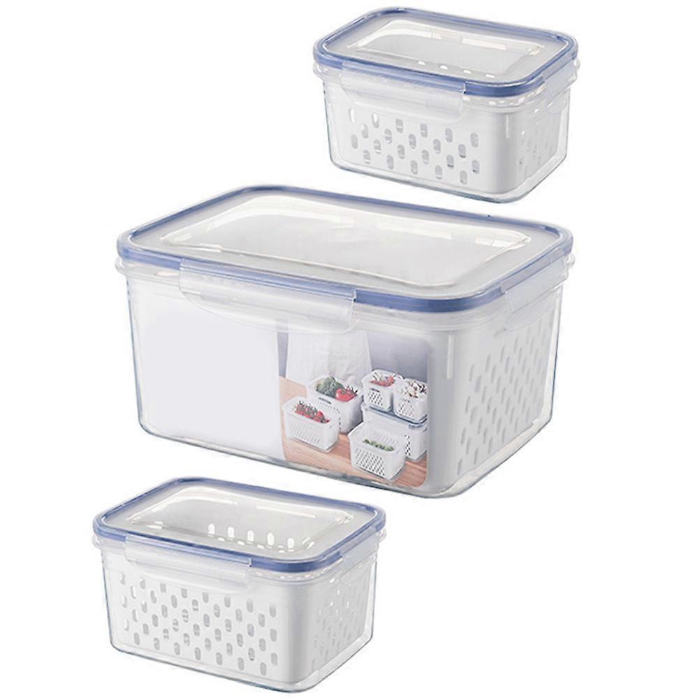 Fridge Containers Fridge Food Storage Container Sealed Design PP 3Pcs