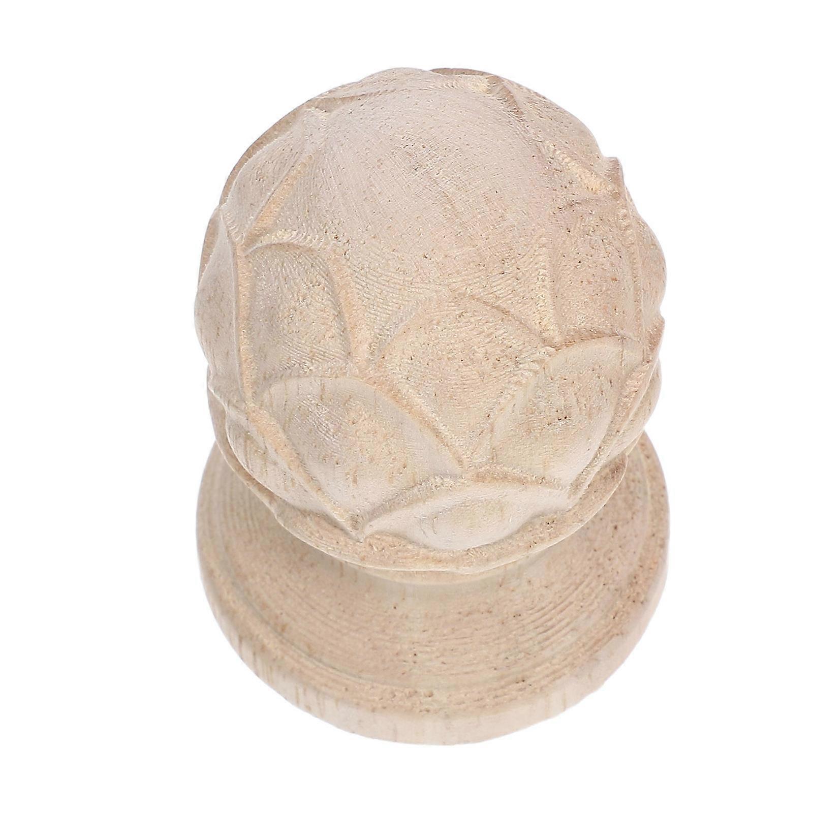 Elegant Pineapple Wood Finials For Bedposts Curtain Rods In Khaki Color Ideal For DIY Projects 1Set